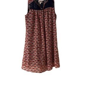 Love Fire Red and Blue lace top dress Women's Medium